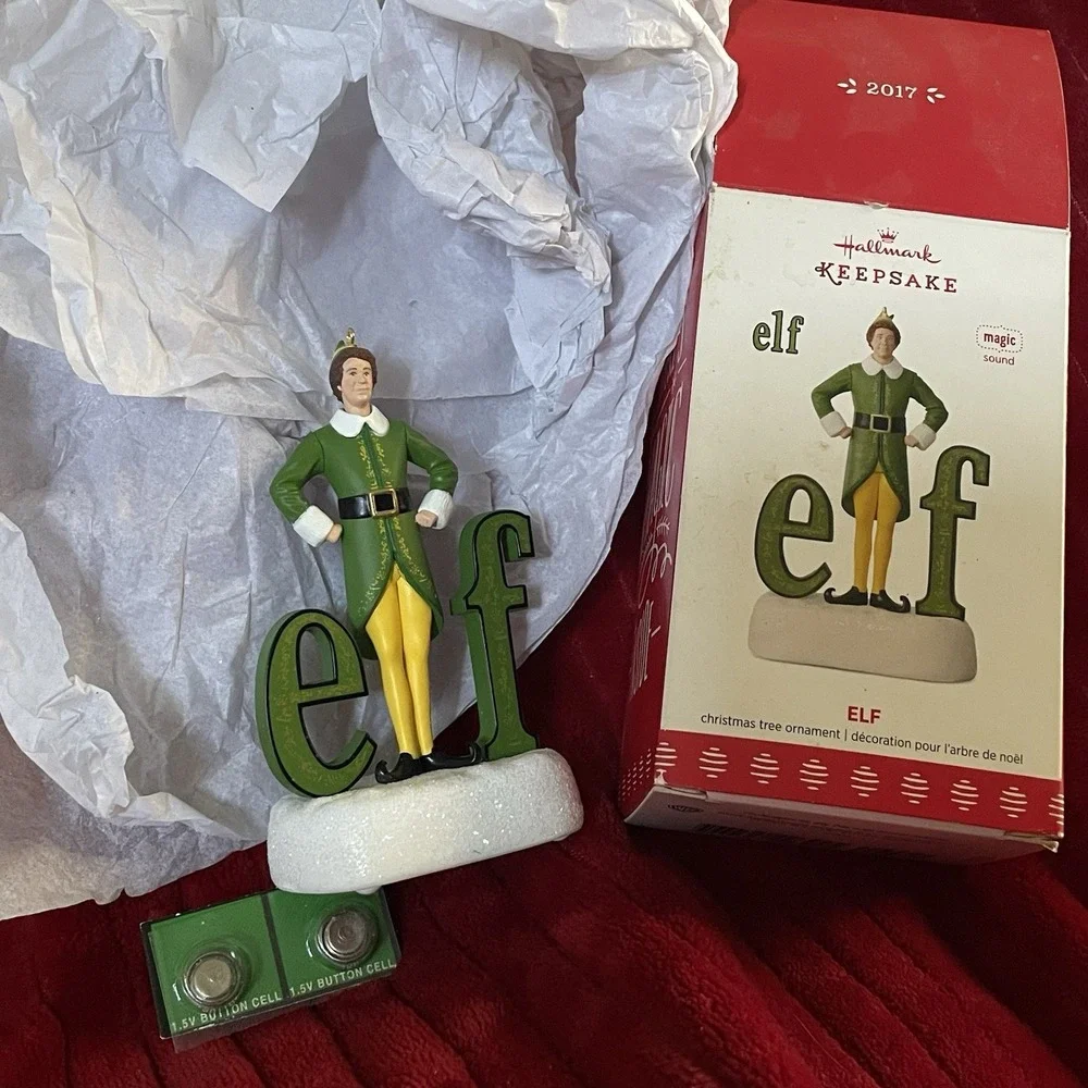 Hallmark Keepsake Buddy the Elf Ornament‎ Will Ferrell 2017 Sound Magic